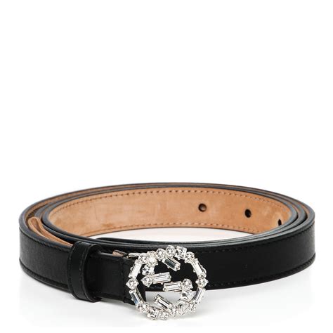 gucci crystal interlocking belt|gucci belt with snake buckle.